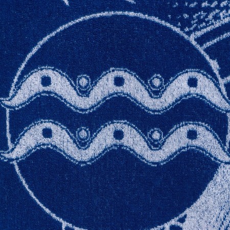 Terry Ethel towel "Zodiac signs: Aquarius" Blue, 67x130 cm, 100% cotton, 420g/m2-2