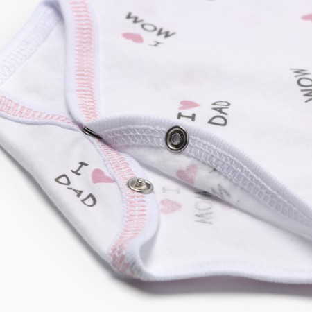 Body baby with long sleeve, white color, height 62-3