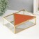 Casket Glass, leatherette with a metal frame "Triangle" red 18.8x14.7x6.6 cm