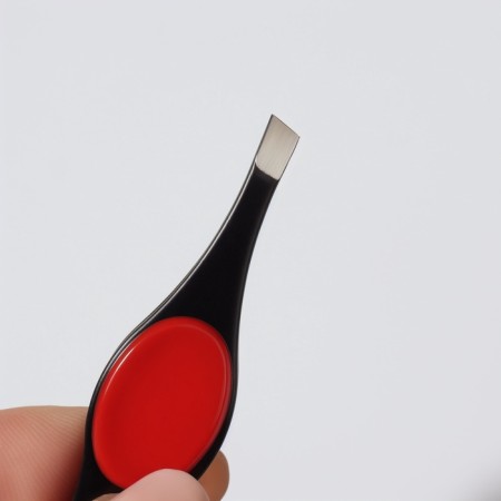 Pinzet begged, narrow, with a rubber insert, 9.5 cm, color mix-3