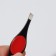 Pinzet begged, narrow, with a rubber insert, 9.5 cm, color mix