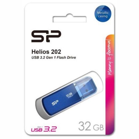 USB flash drive 32 Gb Silicon Power Helios 202 Blue USB 3.0 / aluminum / SP032GBUF3202V 106986