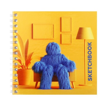 Sketchbook 195 x 195 mm, 80 sheets on the crest "Style", hard cover, block 100 g/m²