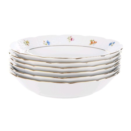 Natalie soup plate, decor “Small flowers, gold laying”, 19 cm-1