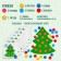Mosaic "Smart Christmas tree", diameter of the circles - 2 cm