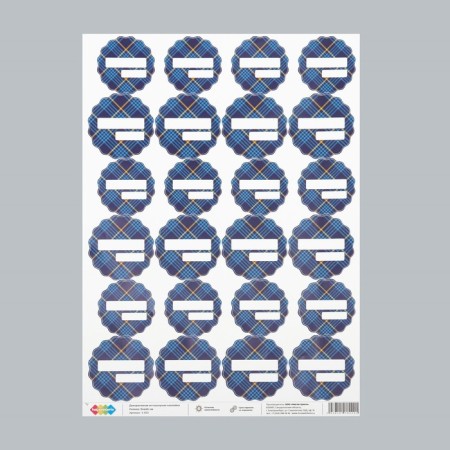 Stickers for marking cans "spices" 24 pcs, blue-3