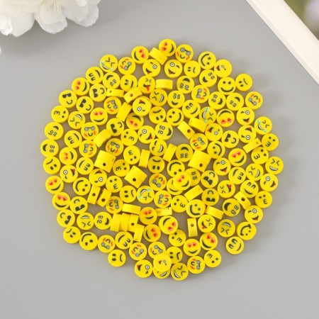 Beads Rubber Figure "Smiley" Mix, UP. 500 pcs.-2