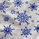 Gift bag of Santa Claus "Snowflakes", silver, 60 x 40cm