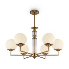 Bolas chandelier, 6xe27, brass color