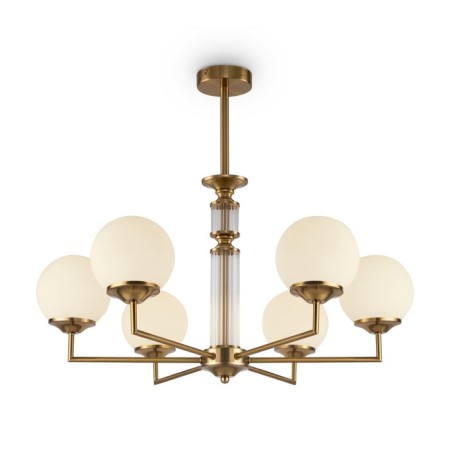 Bolas chandelier, 6xe27, brass color