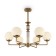 Bolas chandelier, 6xe27, brass color