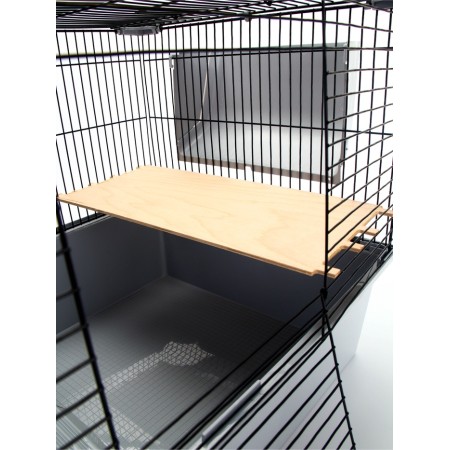 Cage for chinchillas "Pigzon" No. 8 with 2 wooden floors, collapsible, 58x40x48 cm, raspberry-6