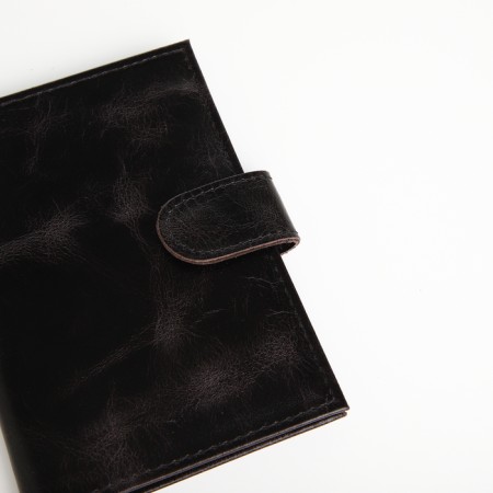 Cover for auto documents on the button, textura, black color-3