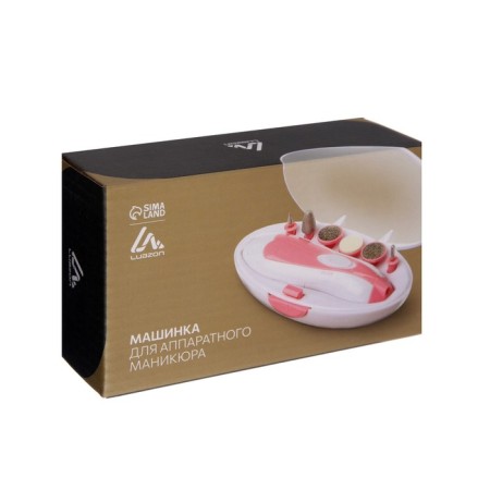 Luazon LMM-005 manicure apparatus, 6 nozzles, 2XAA (not included), pink-7