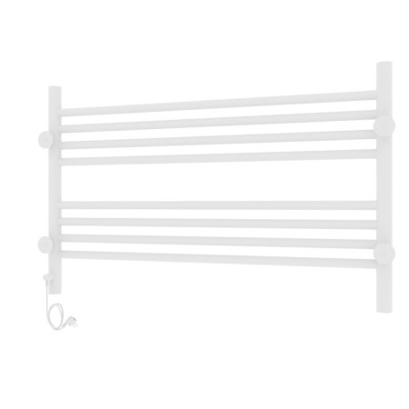 Towel electric heated Laris Olivia ChK8, 800x500 mm, 8 crossbars, right, white-15
