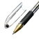 Ballic Handle Erichkrause L-30, Gold Stick & Grip Classic, needle node 0.7 mm, black, rubber holder, super soft letter