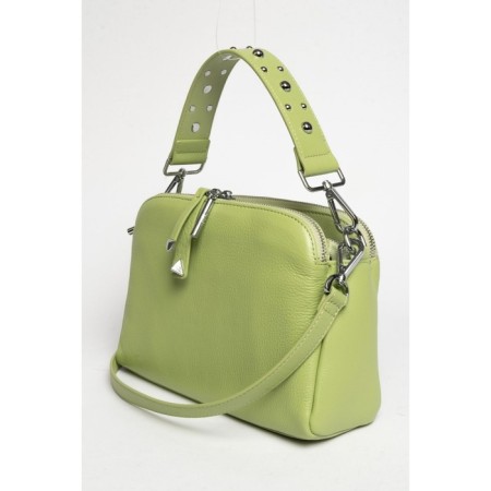Bag Cross-Body Women's, genuine leather, Ludor Green, 24x6x17 cm-1