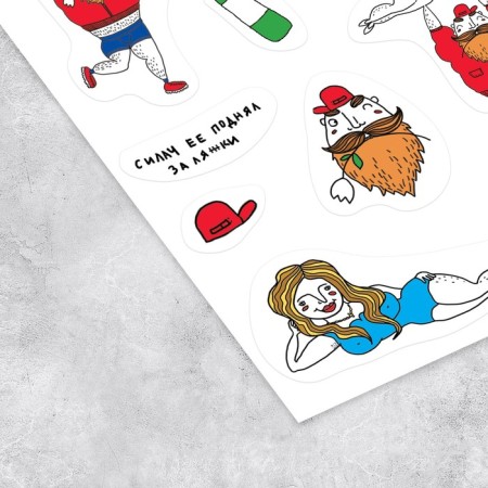 Stickerbook "Papin Tramp Mamin Simottyaga", 8 sheets, 14 x 21 cm-7