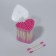 Cotton -based sticks “Heart”, 7 cm, 112 pcs, in a plastic organizer, pink color