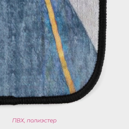Набор ковриков Доляна «Образ», 2 шт, 45×120 см, 40×60 см, цвет синий-2