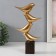 Souvenir Polystone "Four Golden Birds - Pyramid" 14x5x25 cm