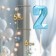 Candle in the cake on the skewer "Almaz", the number "2", blue, 4.8x2.6 cm