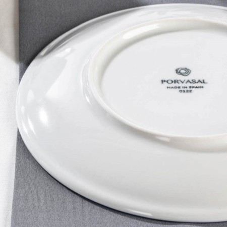Porcelain plate flat dots nube, d = 20 cm, white color-3