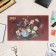 Calendar Wall Quarterial Premium Trio "Flowers" 2025, 34 x 84 cm
