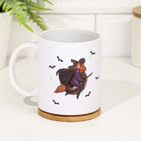Puncture mug "Fairy from witches differs only in the mood!" 320 ml, with application-1