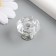 Handle for the casket Metal "Crystal Transparent" silver 2.6x2.6x2.4 cm