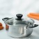 Stainless steel pan Promo, 1.2 l, 18 × 8 cm, with a lid