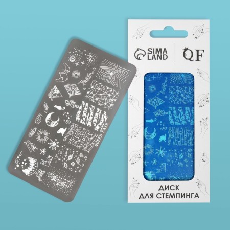 Stamping disk Metal "Sketches", 12 × 6 cm-2