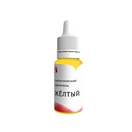 The dye is synthetic, liquid, yellow 10 gr.-1