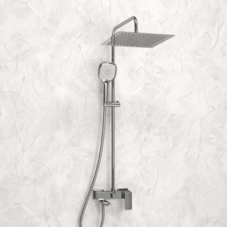 The shower system wasserkraft a177.118.065.087.ch, tropical shower, shower, chrome-1