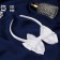 Hair cap "satin bow" 1 cm, white