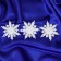 Christmas tree decoration "Snowflake - frosty shine" (set of 3 pcs) D -6 cm, white