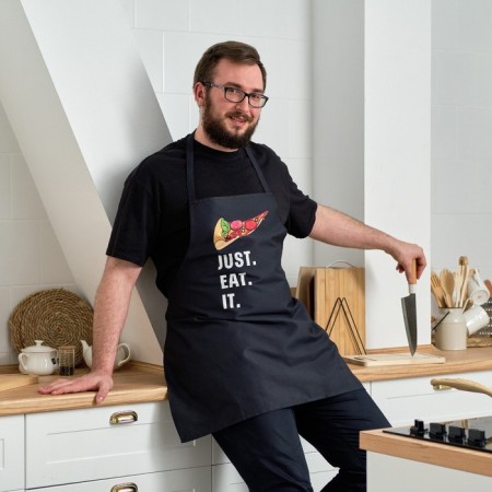 Apron Ethel Just Eat Its 73x71 cm, 100% cotton, sarzha 190 g/m2