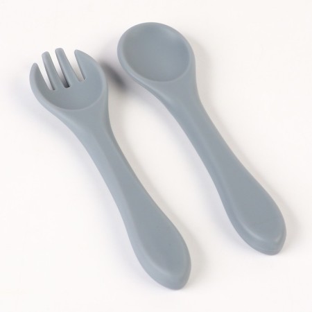 Baby plate on a suction cup and cutting devices M&B, gray-10