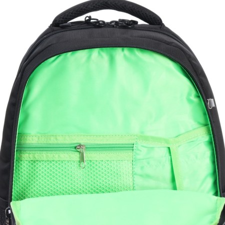 School backpack, 39 x 28 x 20 cm, Grizzly, ergonomic back, laptop department, black-11