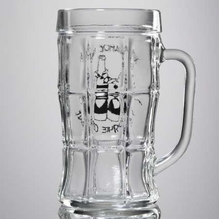 Glass glass beer "Cold beer, hot heart", 500 ml-3