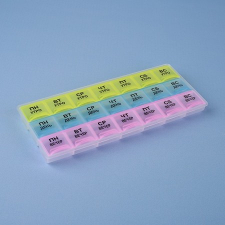 Tabbler-Oorganizer "Week", morning/day/evening, 21.5 × 9 × 2 cm, 21 section, in the box, multi-colored-2