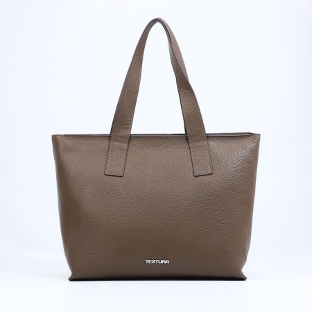 Female bag Textura, chover, large size, brown color