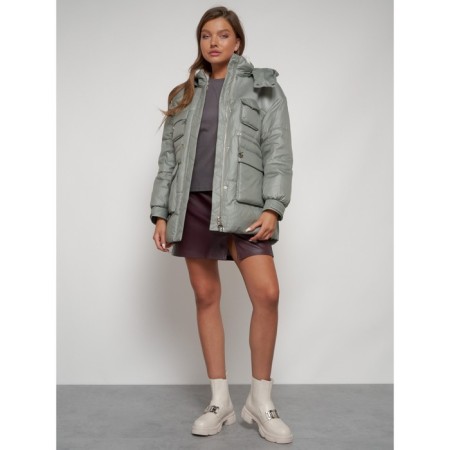 Winter jacket is women, size 44, the color is light green-20