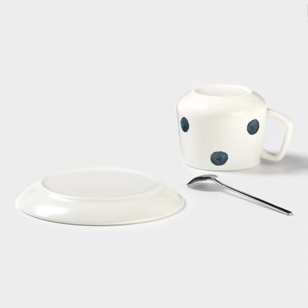 Tea couple “Golshek”, 220 ml, with a spoon, a saucer d = 15, a mug 9.5 × 7.5 × 7 cm, ceramics, white-2