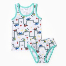 A set for a boy (T -shirt, panties), menthol color, height 110 cm