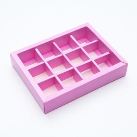 Box for sweets, 12 pcs, pink, 19 x 15 x 3.5 cm-4