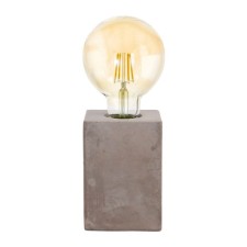 PrestWick 1x60W table lamp E27, gray 9x9x13 cm
