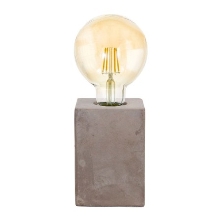 PrestWick 1x60W table lamp E27, gray 9x9x13 cm
