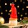 Decorative candle "Fairytale Snowman", 6.2x5x13.2 cm, red