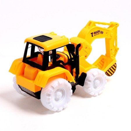 Excavator Truck, works on batteries, light and sound, yellow color-2